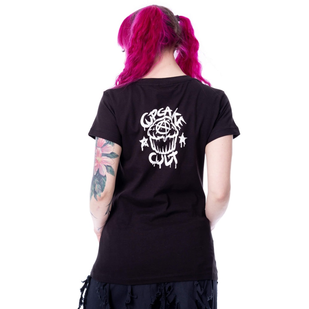 Cupcake Cult - Meowgic Ladies Tshirt - Black